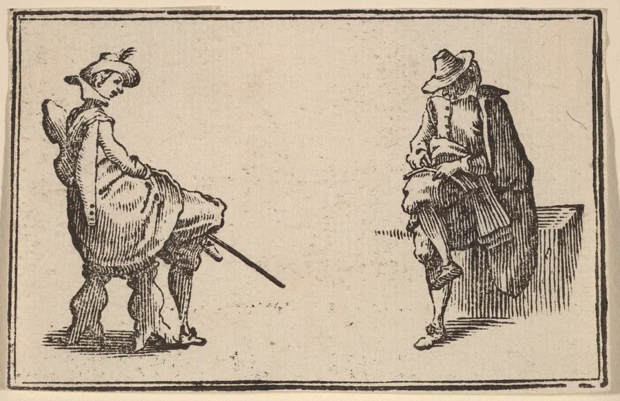 Two Seated Figures by Edouard Eckman