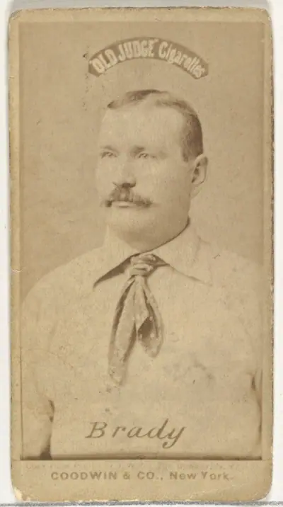 Stephen A. "Steve" Brady, New York Metropolitans, from the Old Judge series (N172) for Old Judge Cigarettes