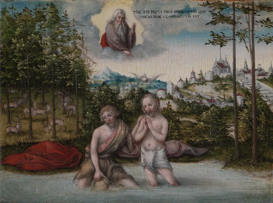 The Baptism of Christ by Lucas Cranach