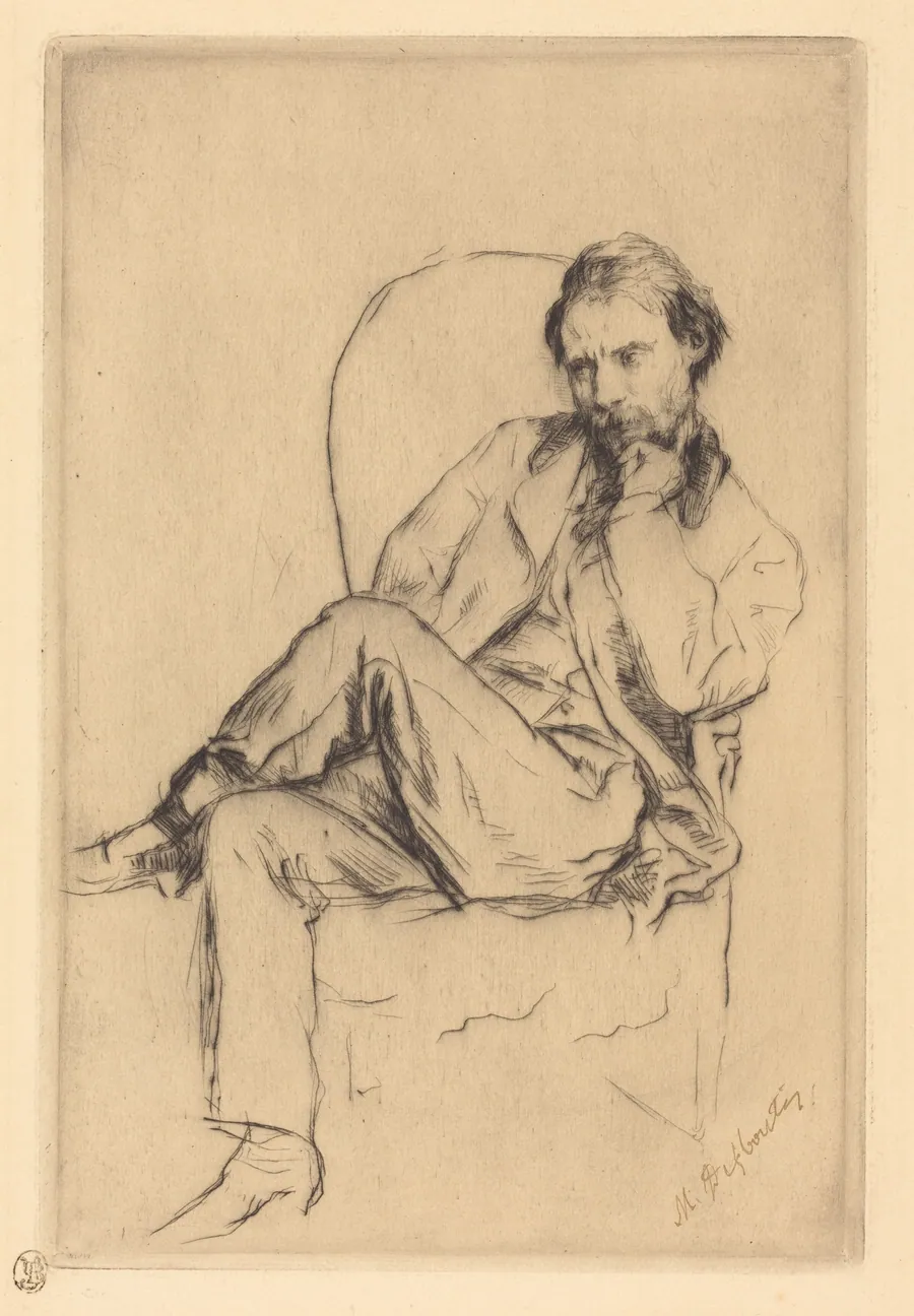 Renoir Seated by Marcellin-Gilbert Desboutin