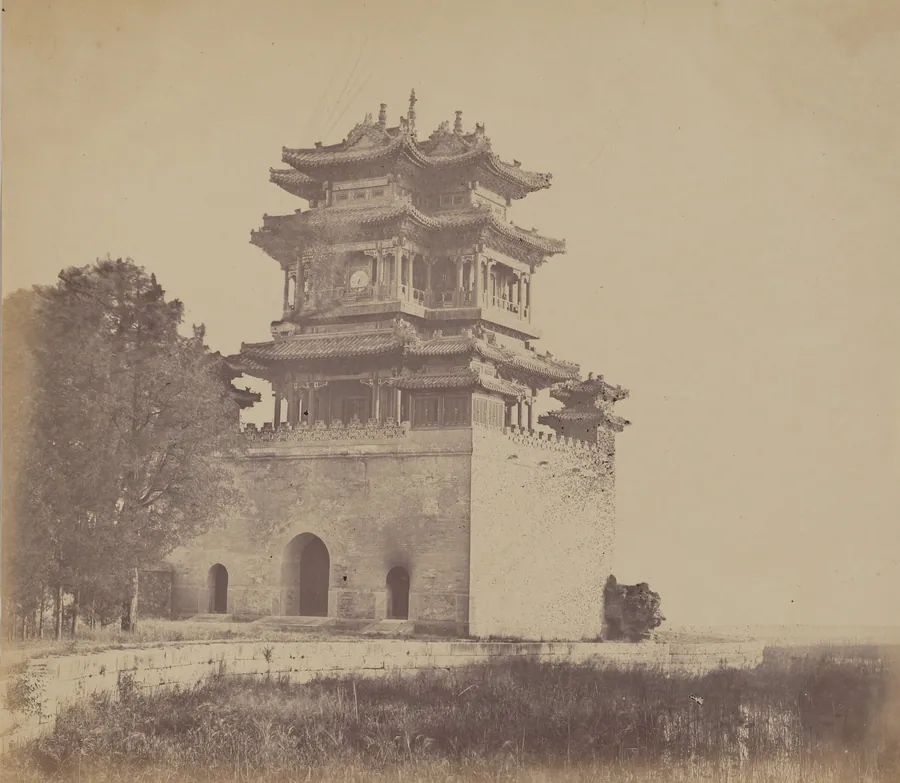 Imperial Summer Palace Yuen Min Yuen, Pekin, Before the Burning, October 18, 1860 by Felice Beato