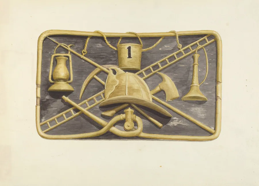 Taniscot Engine House Sign by Curry M. Bartlett