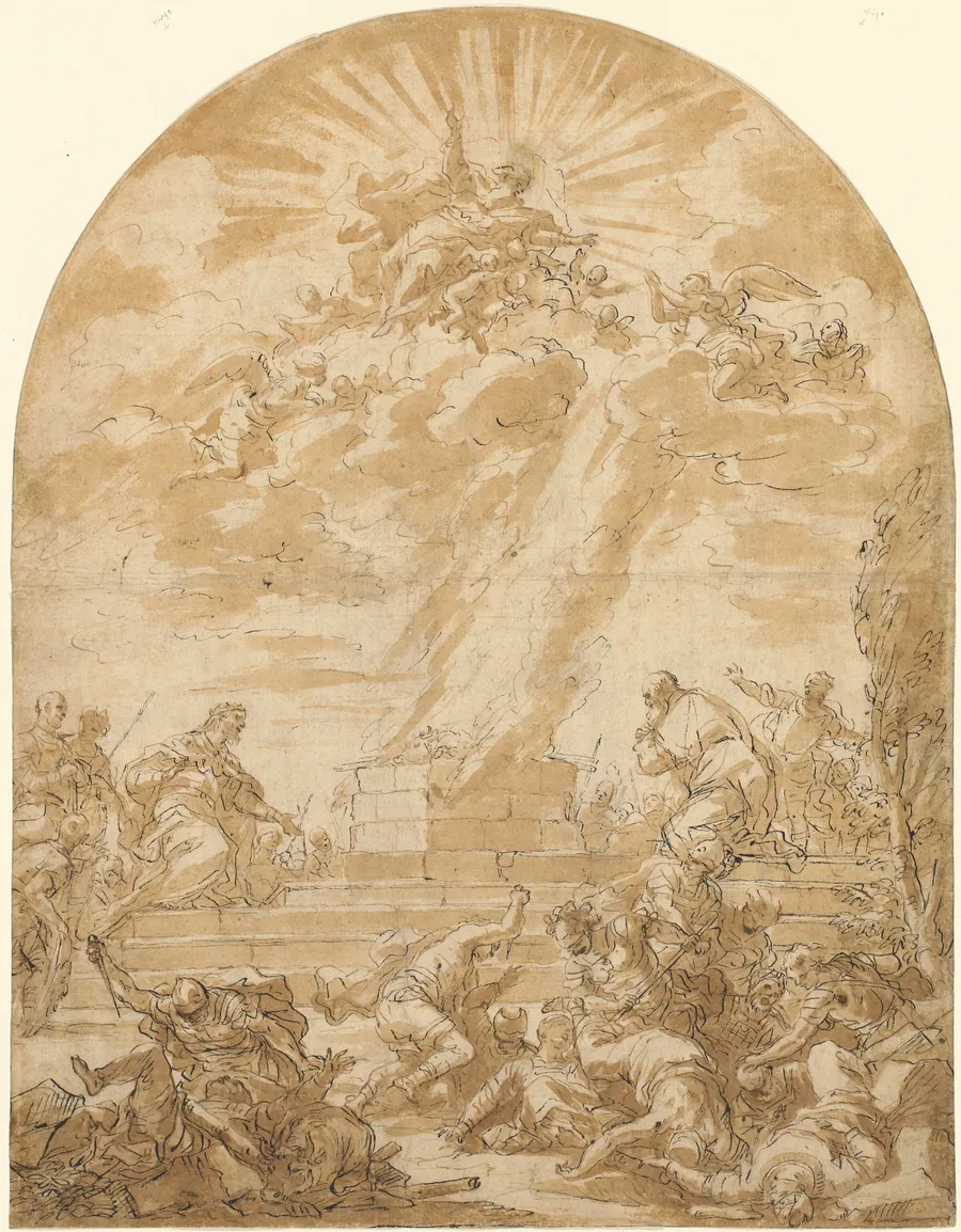 The Sacrifice of Elijah before King Ahab by Nicola Malinconico