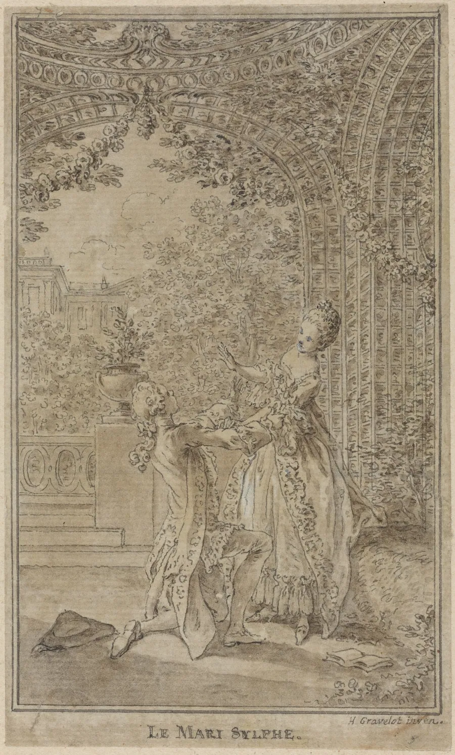 Le Mari sylphe by Hubert François Gravelot