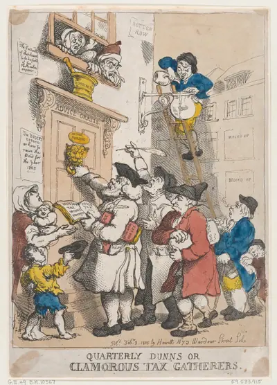 Quarterly Dunns, or Clamorous Tax Gatherers