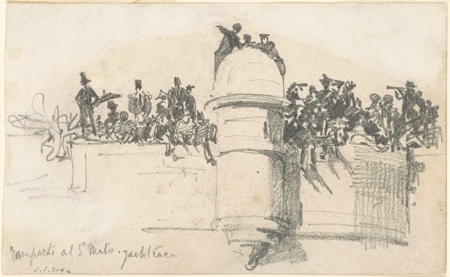 Ramparts at St. Malo—Yacht Race by John Singer Sargent