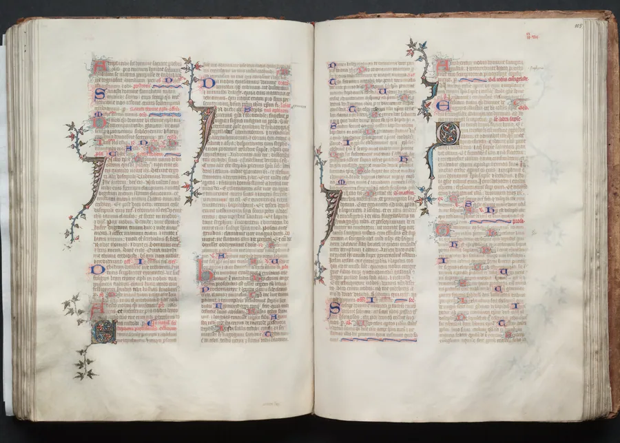 The Gotha Missal:  Fol. 105v, Text by Master of the Boqueteaux