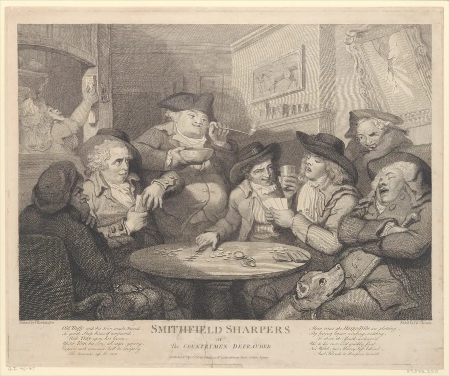 Smithfield Sharpers, or the Countryman Defrauded by Thomas Rowlandson