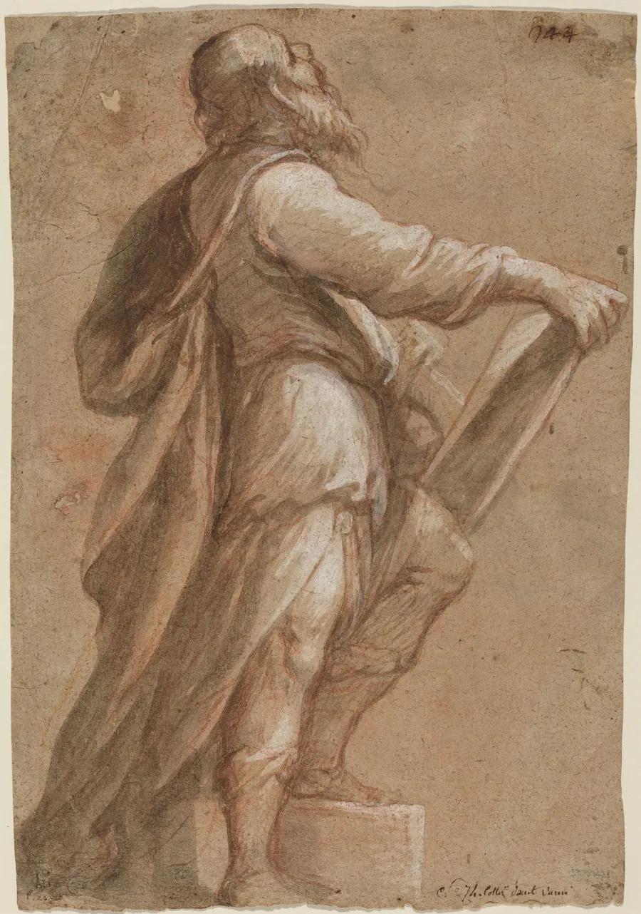 A Saint Holding a Book by Gioacchino Assereto