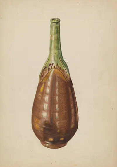 Terracotta Wine Bottle
