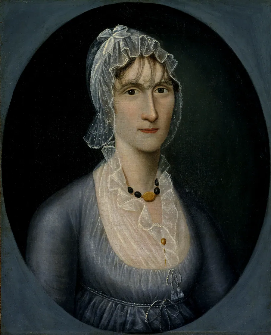 Portrait of Mrs. Barbara Baker Murphy (Wife of Sea Captain) by Joshua Johnson, born Baltimore County, MD ca.1763-died Anne Arundel County, MD ca. 1825