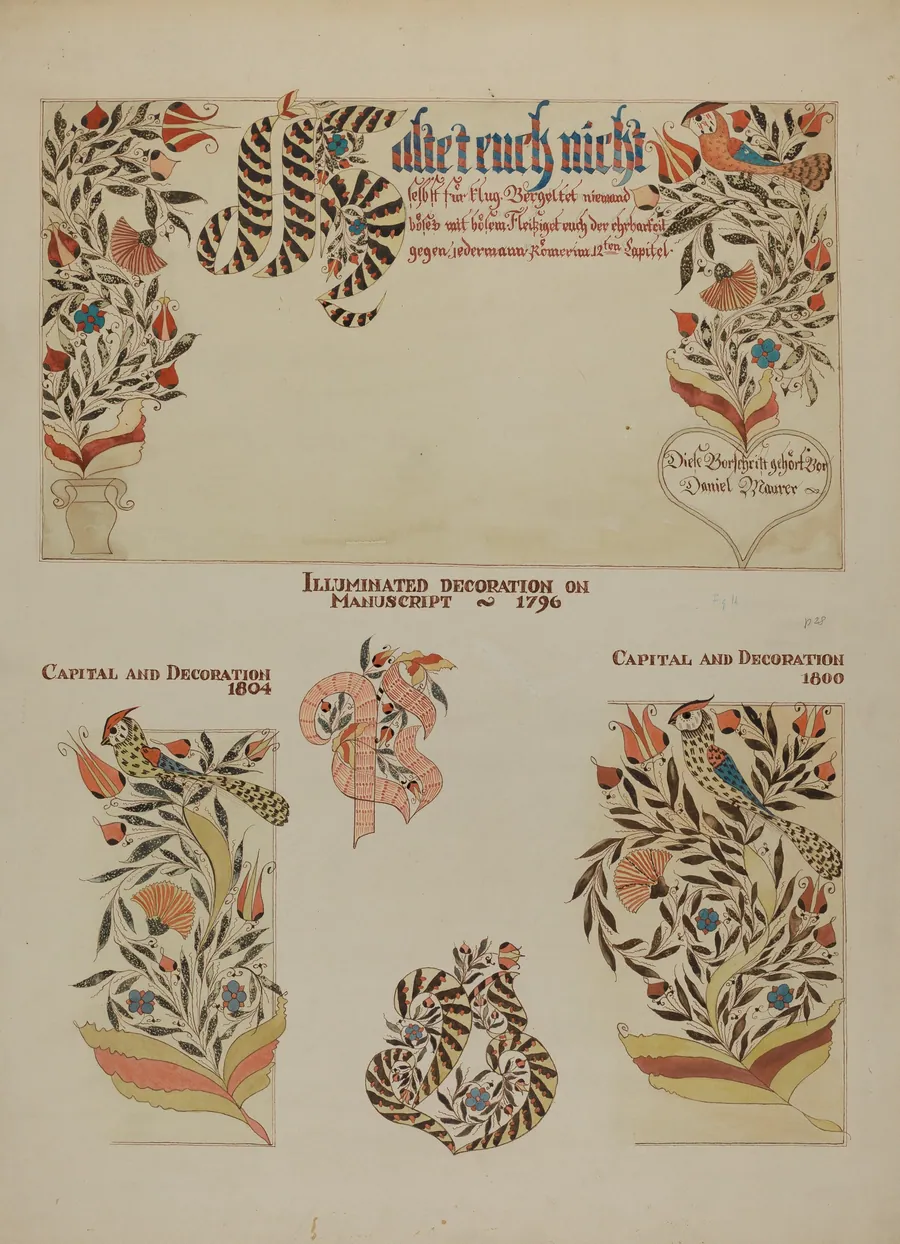 Pa. German Fractur Designs by Page Coffman