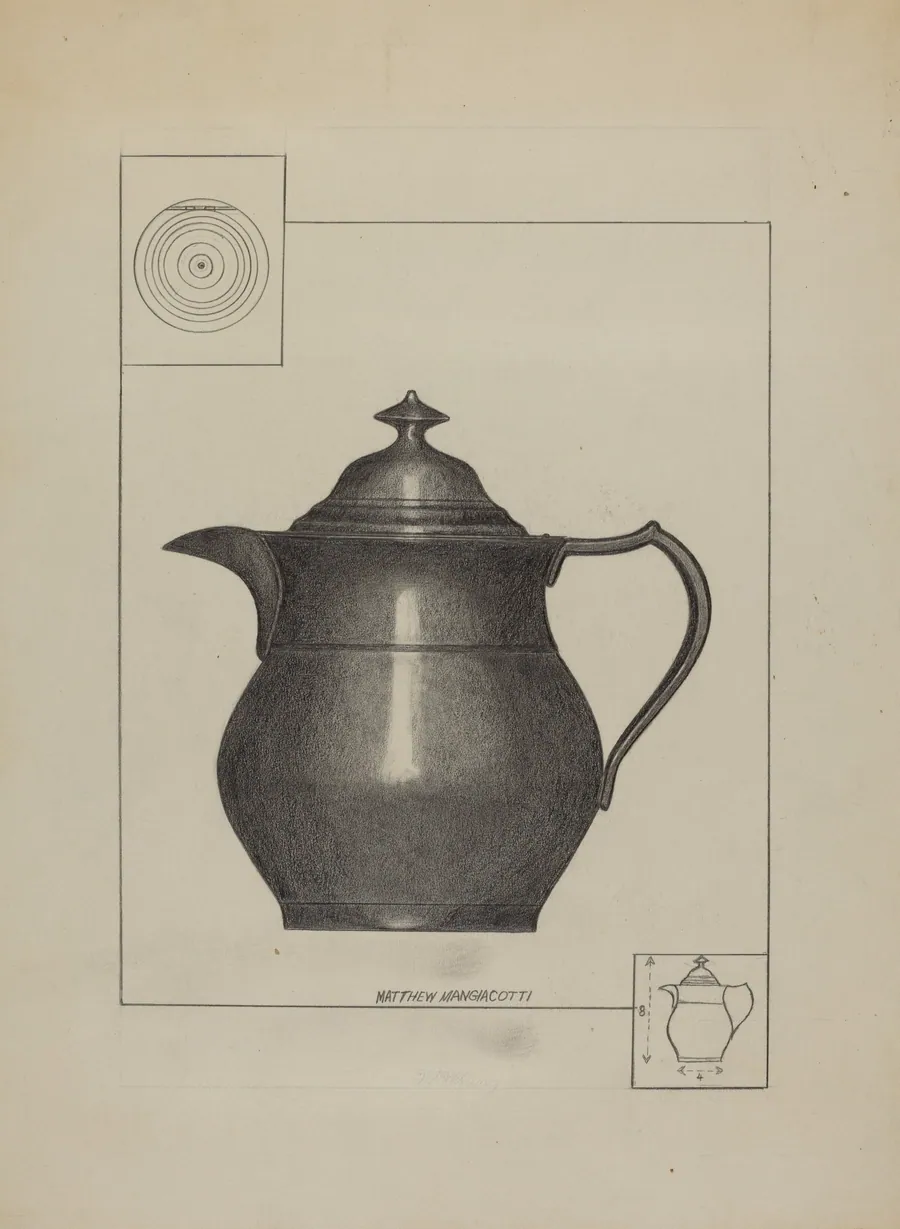 Pewter Water Pitcher by Matthew Mangiacotti