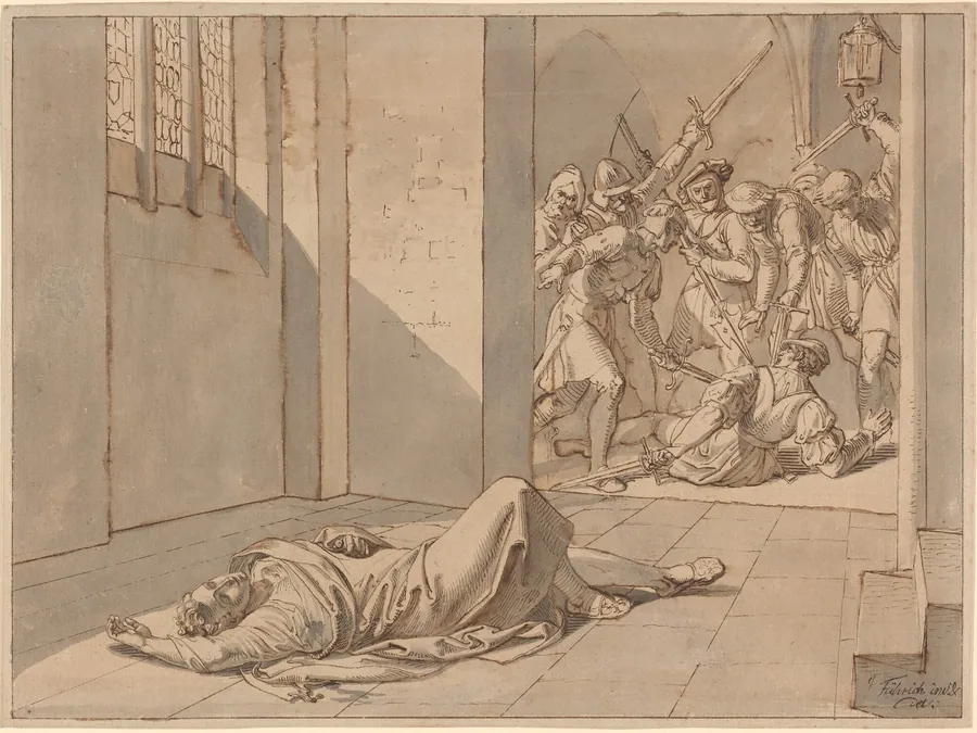 The Assassination of King Wenzel III by Josef von Führich