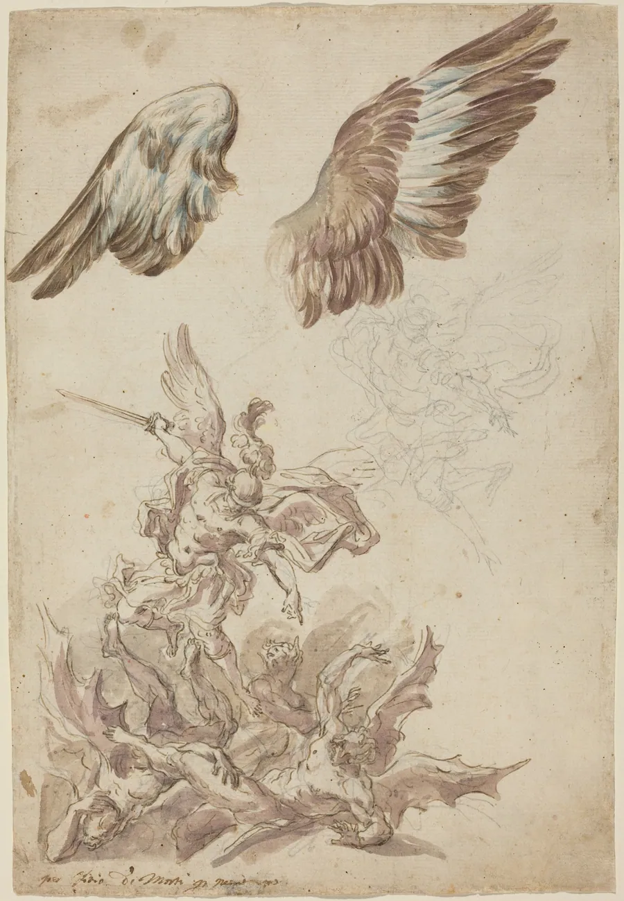 Studies for Saint Michael Defeating the Rebel Angels by Nicolò Ricciolini