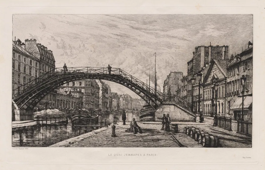 Le Quai Jemmapes à Paris by Lucien Gautier