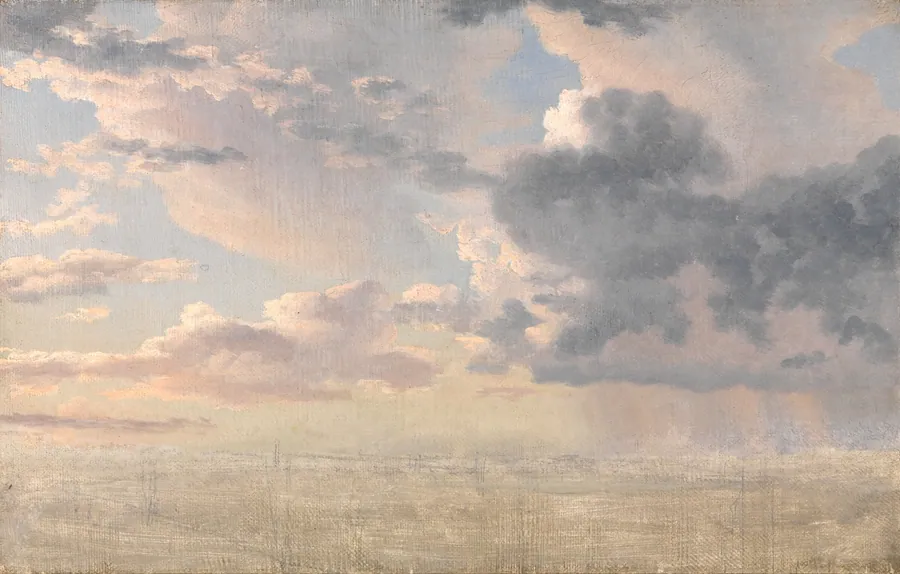 Studie af skyer over Øresund by C.W. Eckersberg