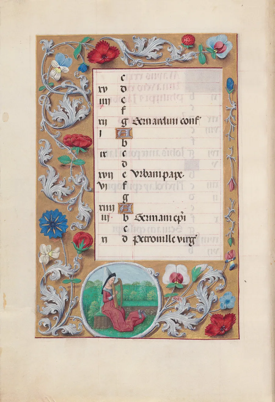 Hours of Queen Isabella the Catholic, Queen of Spain:  Fol. 6v, May by Master of the First Prayerbook of Maximillian