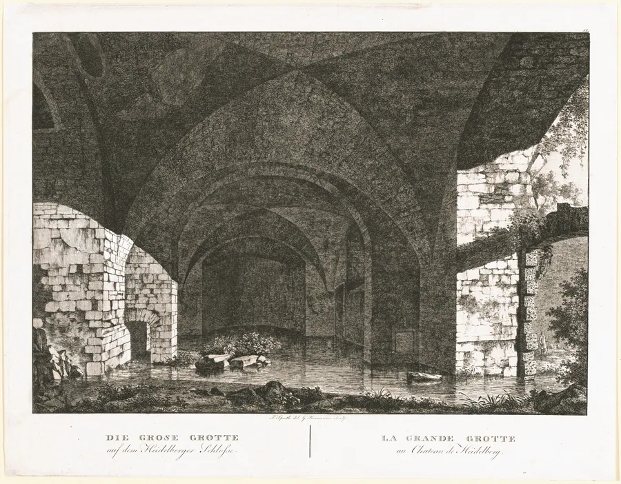Die Grosse Grotte auf dem Heidelberger Schlosse (The Large Grotto at Heidelberg Castle) by Georg Primavesi
