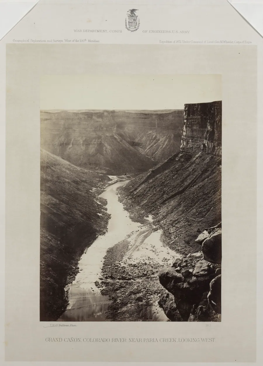 Grand Cañon, Colorado River, Mouth of Kanab Wash, Looking West by William H. Bell