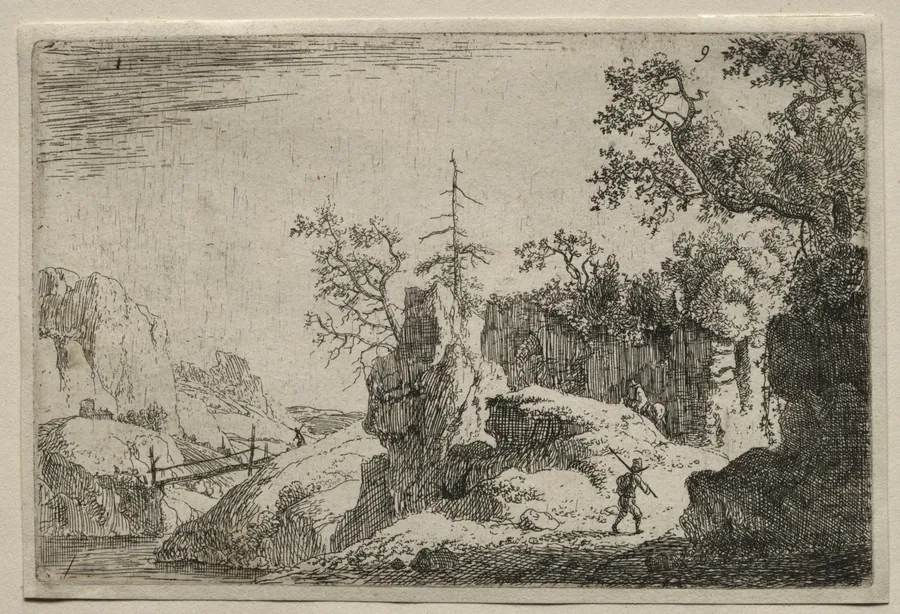 A Mountain Landscape by Jan van Aken