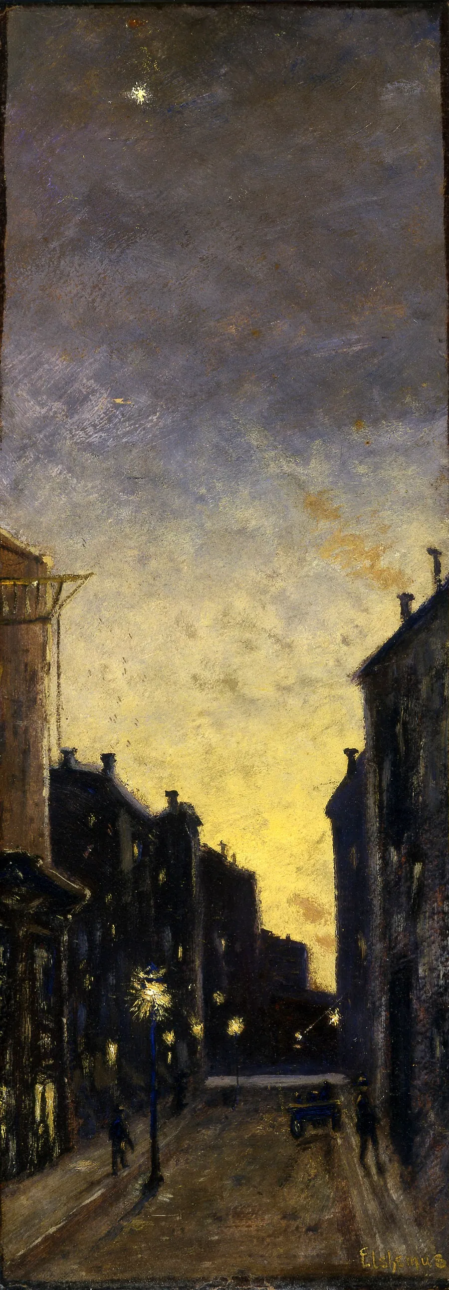 Fifty-Seventh Street by Louis M. Eilshemius, born Arlington, NJ 1864-died New York City 1941