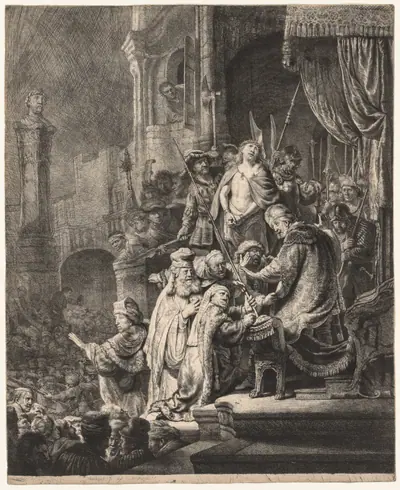Christ Before Pilate: Large Plate