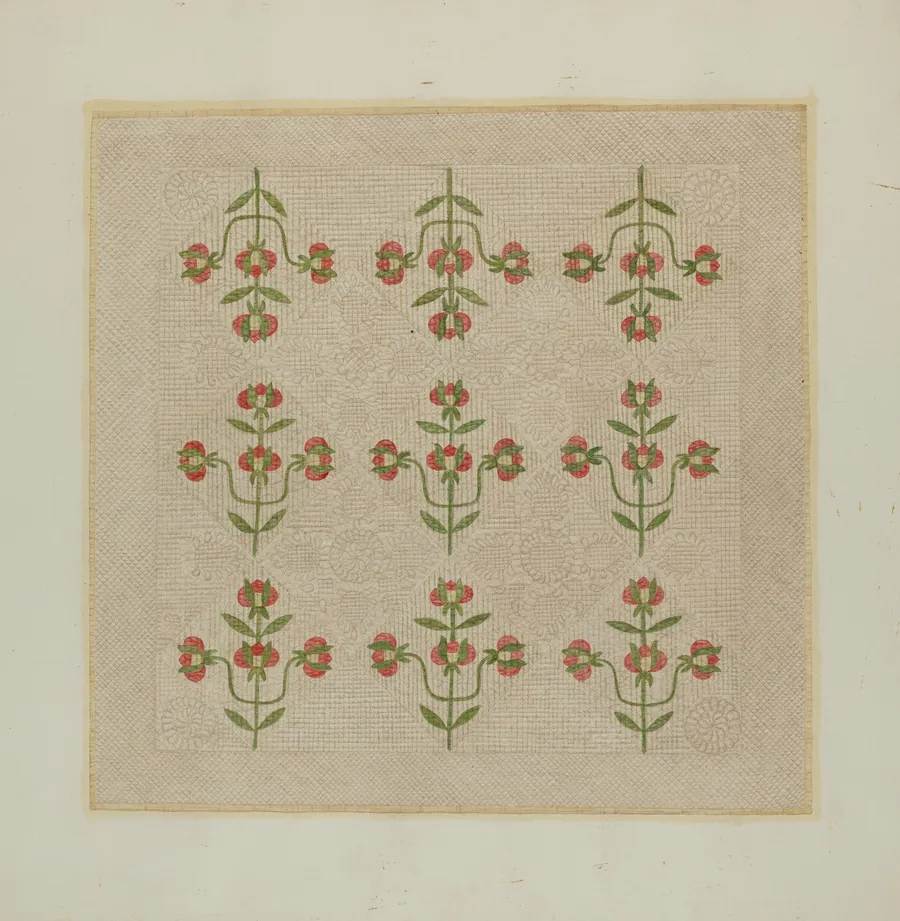 Quilt - Tulip Pattern by Fred Hassebrock