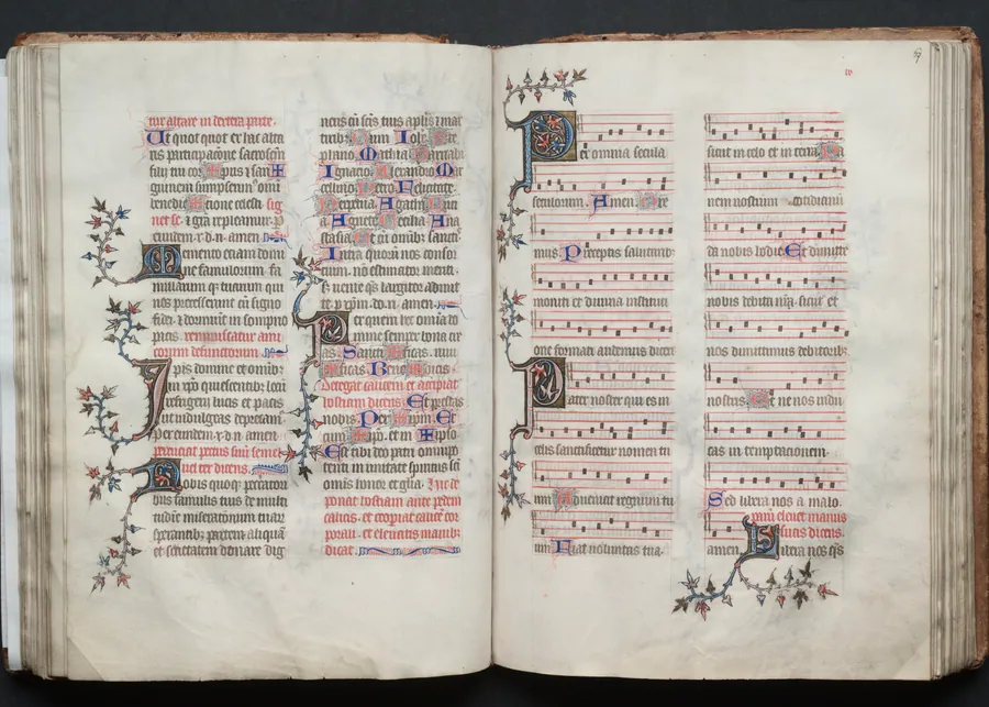 The Gotha Missal:  Fol. 67r, Text by Master of the Boqueteaux