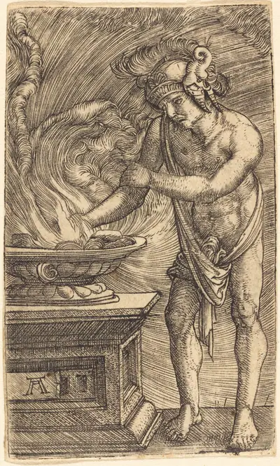 Mucius Scaevola Burning His Hand