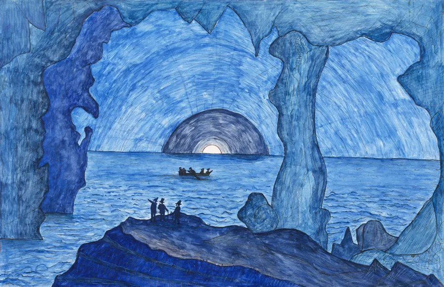 The Blue Grotto by Lawrence W. Ladd, active 1865-1895