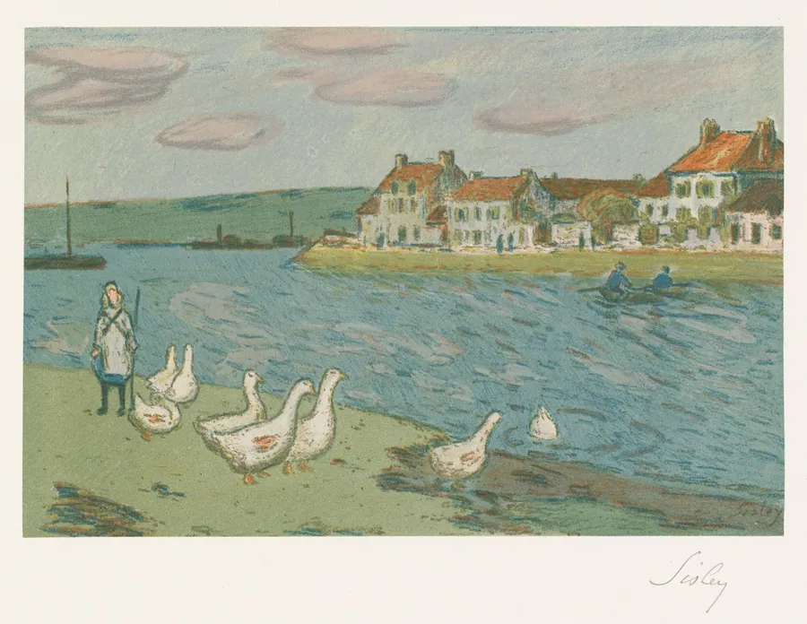 Banks of the River (Les Bords de rivière) by Alfred Sisley