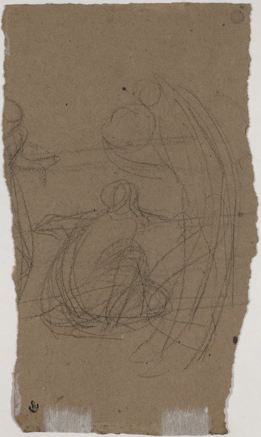 Study for "Variations in Blue and Green" [verso] by James McNeill Whistler