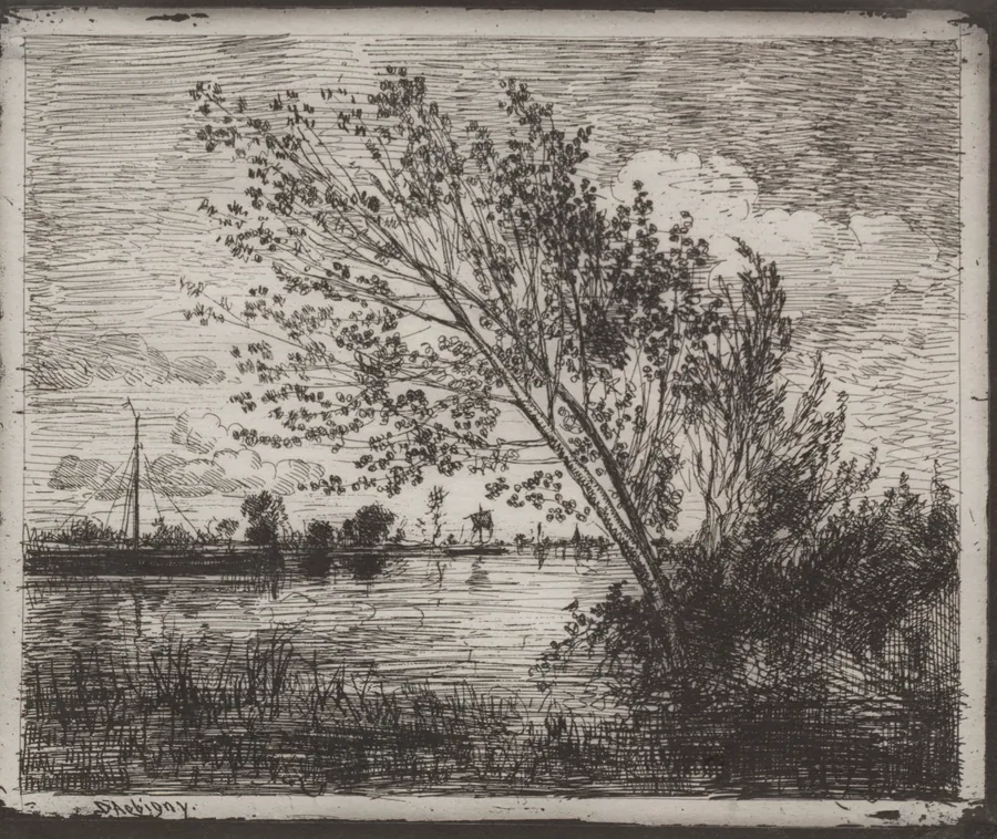 A Cluster of Alders by Charles François Daubigny