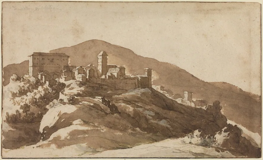 A View of Savelli near Albano by Jan de Bisschop