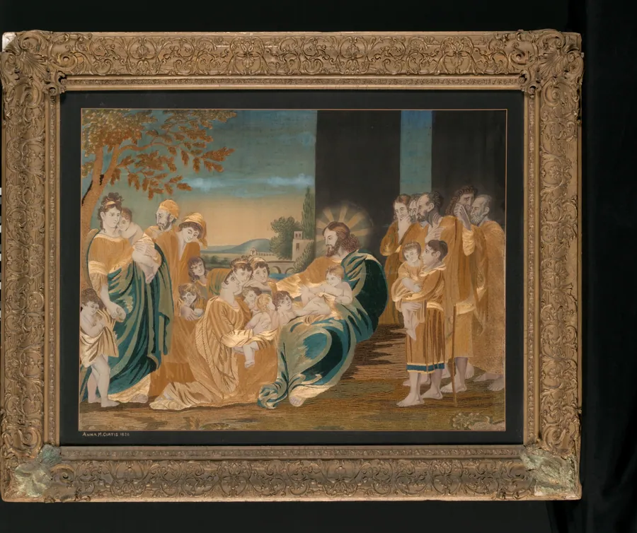 Needlework picture by Anna Matilda Curtis