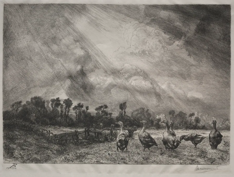 The Storm Cloud by Félix Bracquemond
