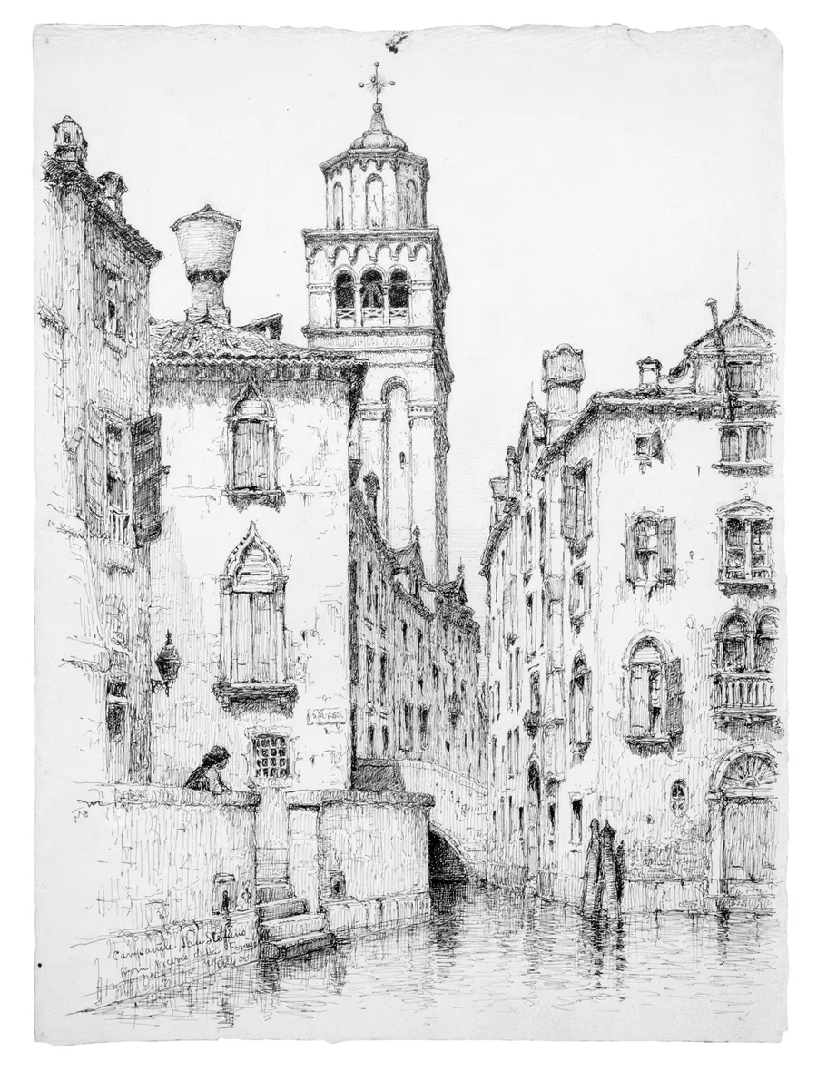 Campanile San Stefano, Venice by Andrew Fisher Bunner