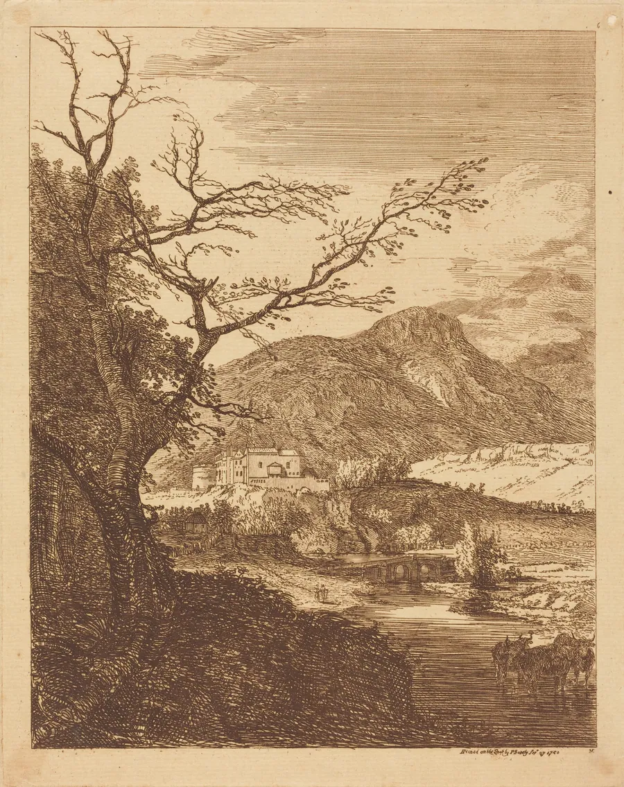 Capriccio with Edinburgh Castle and Arthur's Seat by Paul Sandby
