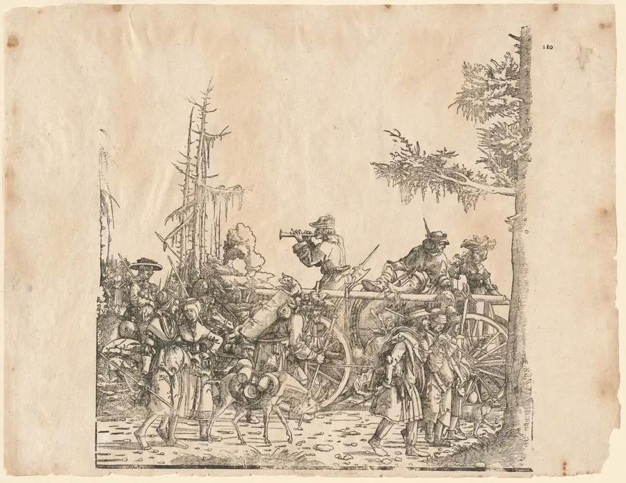 Peasants with a Cart by Hans Burgkmair I