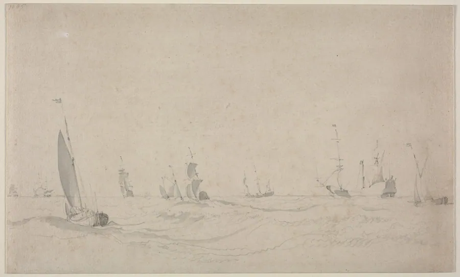 Shipping on a Rough Sea by Willem van de Velde