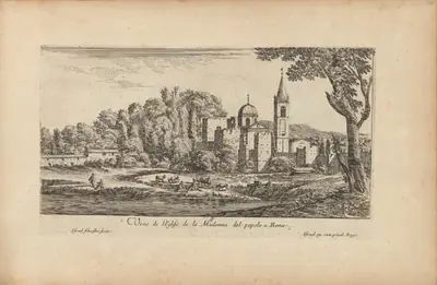 Veue de l'Eglise de la Madonna del popolo à Rome