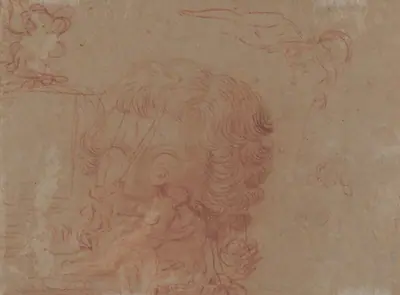 Figure Sketches and a Copy After a Sculpted Head [verso]