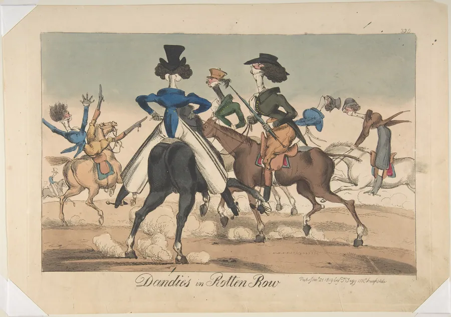 Dandies in Rotten Row by William Heath ('Paul Pry')