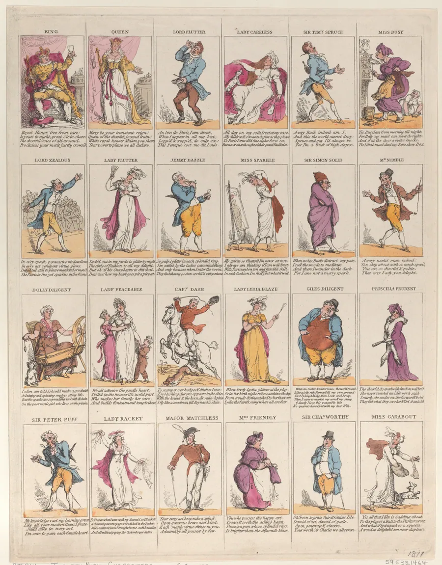 Twelfth Night Characters by Thomas Rowlandson