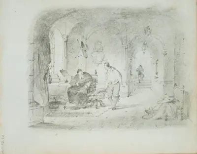 Study for "Gil Blas and the Archbishop" (from Sketchbook of Figure and Landscape Subjects)