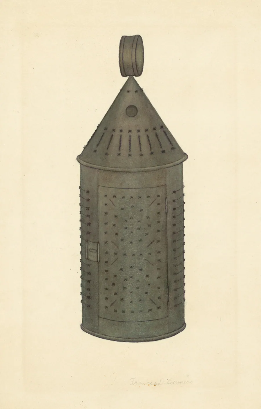 Pierced Tin Lantern by Frances Bruner