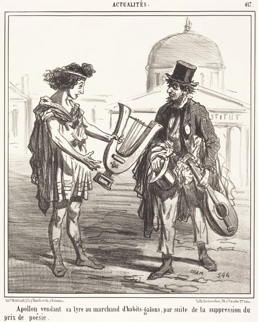 Apollon vendant sa lyre by Amédée Charles Henri Cham