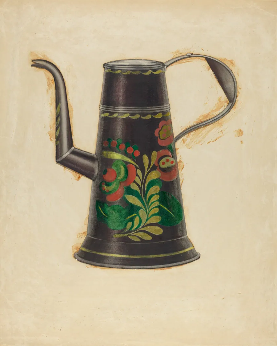 Toleware Teapot by Ernest Graham