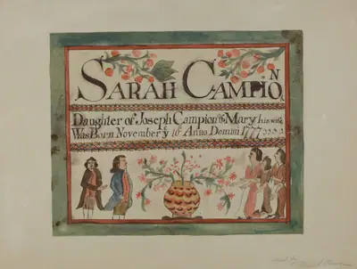 Pa. German Birth Certificate